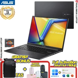 ASUS VivoBook M1405YA-VIPS554 Ryzen 5 7430H RAM 16GB SSD 512 GB Black GARANSI 2 Tahun