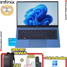 Laptop INFINIX InBook X2 Blue - Core i3 1115G4 RAM 8GB SSD 256GB LCD 100% sRGB