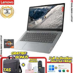 Laptop LENOVO IdeaPad Slim 5-0PID RYZEN 7 7730 RAM 16 GB SSD 512 GB 14 Inch 100%sRGB Cloud Grey GARANSI 2 Tahun