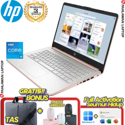 Laptop HP 14S-DQ4028TU Core i5 1155G7 RAM 8GB SSD 512 GB Gold GARANSI 2 Tahun