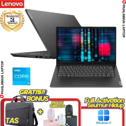 Laptop LENOVO V14-CBID DOS Core i3-1215U RAM 4GB SSD 256 GB Grey GARANSI 2 Tahun