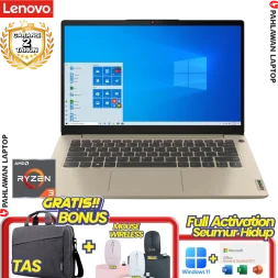 Laptop LENOVO IdeaPad Slim 1 3JID Ryzen 3 7320 RAM 8GB SSD 256 GB Sand GARANSI 2 Tahun