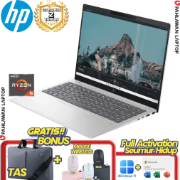 Laptop HP Pavilion Plus 14-EY0013AU OLED Ryzen 7 7840U RAM 16 GB SSD 1 TB Silver GARANSI 2 Tahun