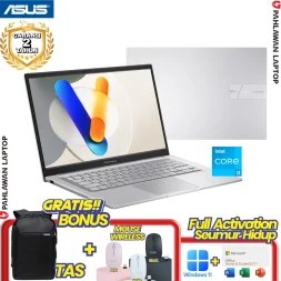 ASUS VivoBook A1404ZA-IPS322 Core i3 1215U RAM 8 GB SSD 256 GB Silver GARANSI 2 Tahun