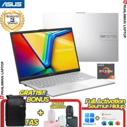 ASUS VivoBook Go 14 E1404FA-FHD323 Ryzen 3 7320H RAM 8 GB SSD 256 GB Silver GARANSI 2 Tahun