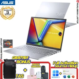 ASUS VivoBook M1405YA-OLEDS713 Ryzen 7 7730H RAM 16GB SSD 1 TB Silver GARANSI 2 Tahun
