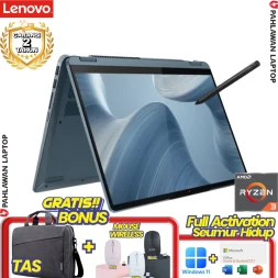 Laptop LENOVO FLEX 5-AGID Flip TouchScreen Ryzen 3 7330U RAM 8 GB SSD 512 GB Arctic Grey GARANSI 2 Tahun